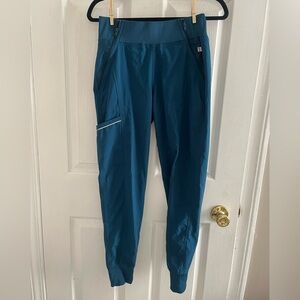 Caribbean blue scrub joggers